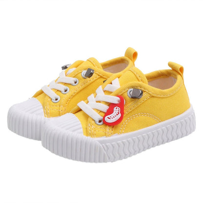 👟 Colorful Steps – Autumn Canvas Shoes for Kids