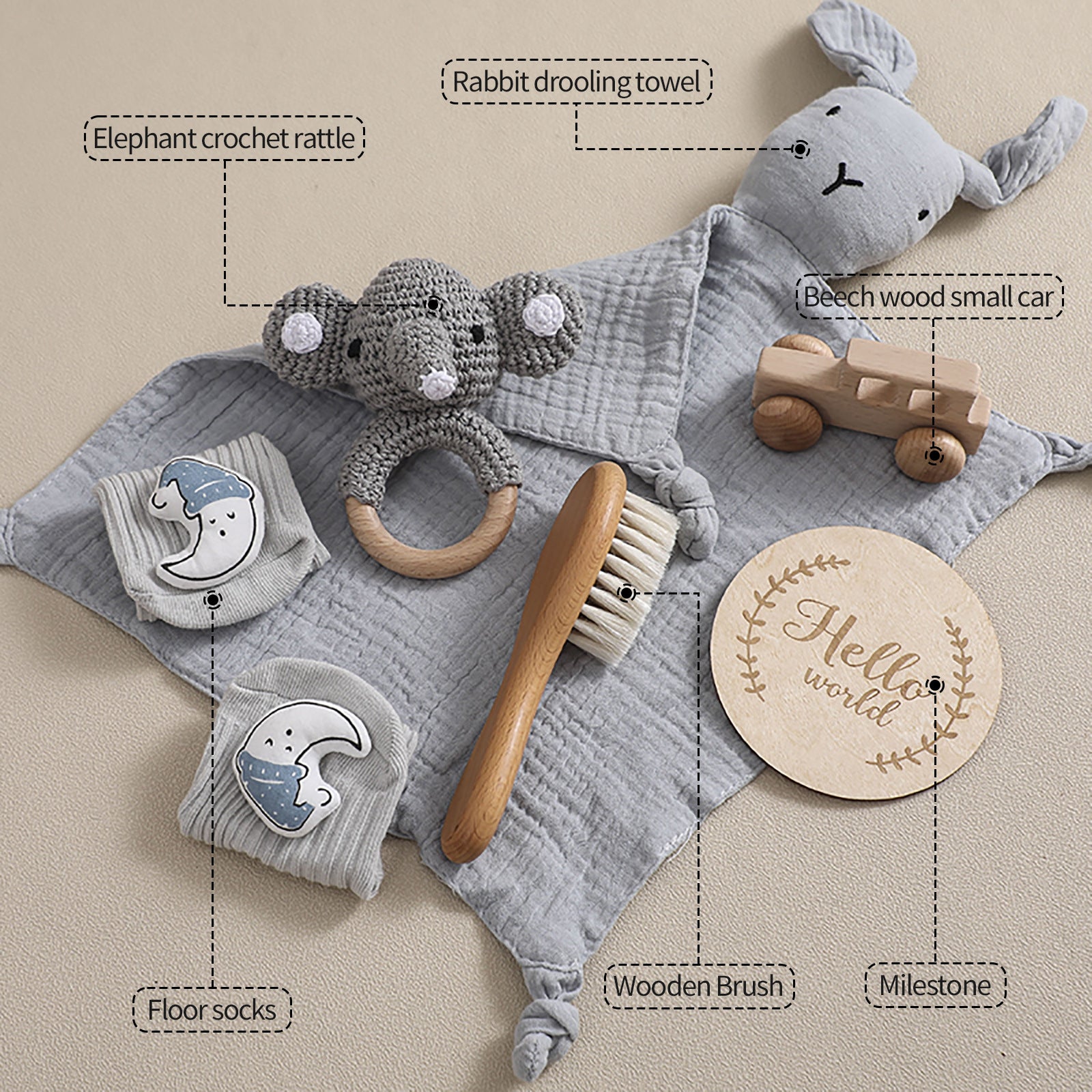 🐰 Soft & Soothing Infant Gift Set – Rattle Rabbit + Bath Towel Combo - Daily Cozy Closet