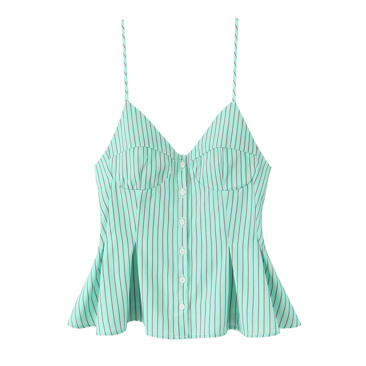 👚 Single-breasted Wide Pleated Skirt Hem Slim Short Women's Vest - Daily Cozy Closet