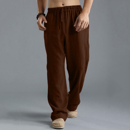 👖 Effortless Comfort in Motion – Men’s Loose Fit Breathable Linen Pants - Daily Cozy Closet