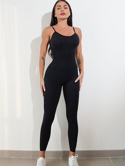 Womens Sexy Unitard One Piece Jumpsuit Spaghetti Strap Tummy Control Rompers Sleeveless Bodysuits Outfits - Daily Cozy Closet