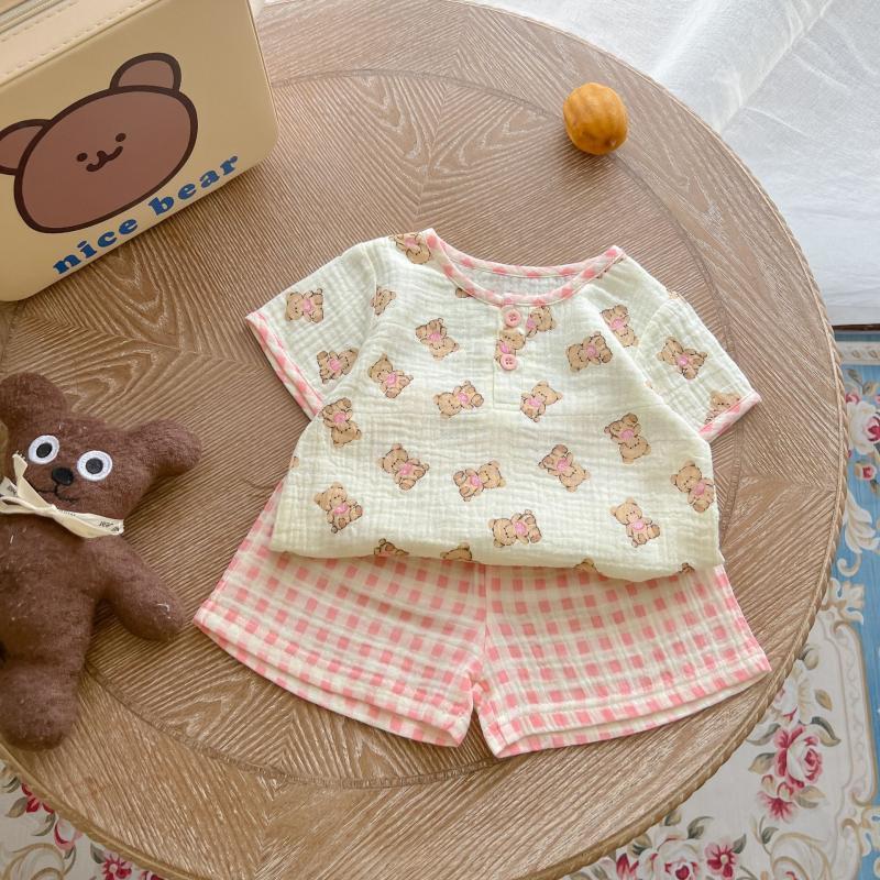 🍒 Soft, Sweet & Perfect for Play – Baby Girl Cotton Yarn Thin Suit (Top + Shorts Set) - Daily Cozy Closet