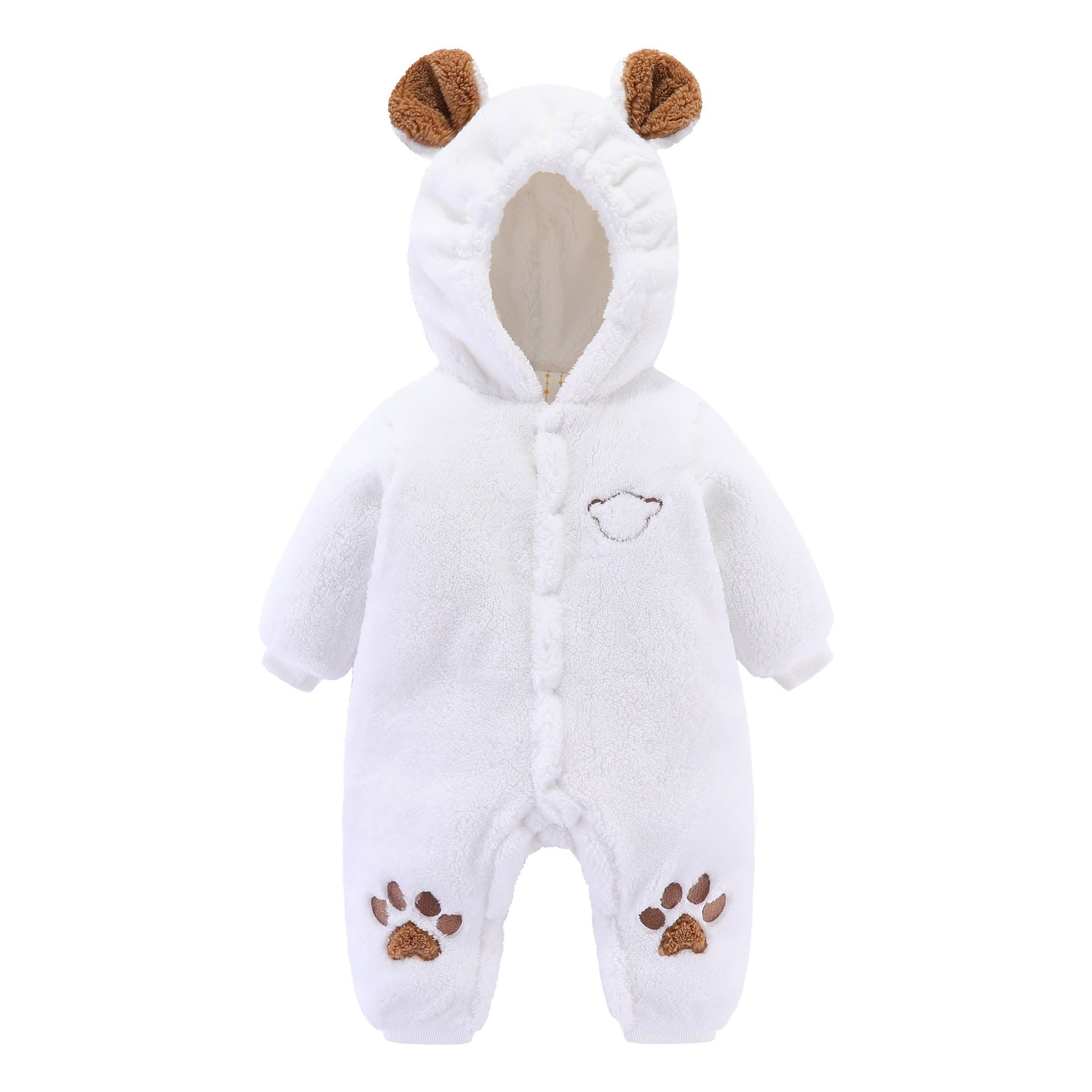👶 Newborn Quilted Baby Romper – Cozy Rice Velvet Onesie - Daily Cozy Closet