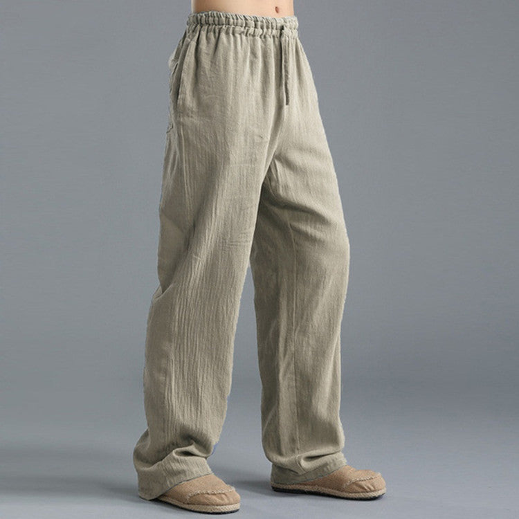 👖 Effortless Comfort in Motion – Men’s Loose Fit Breathable Linen Pants - Daily Cozy Closet