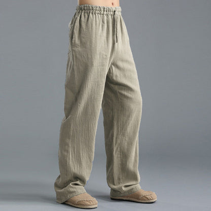 👖 Effortless Comfort in Motion – Men’s Loose Fit Breathable Linen Pants - Daily Cozy Closet