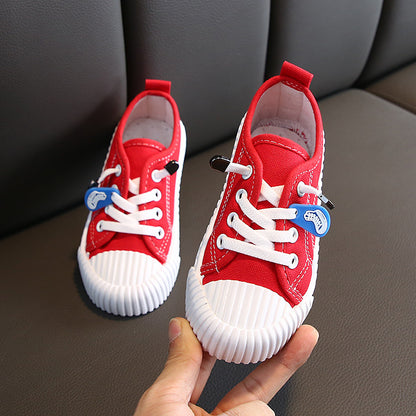 👟 Colorful Steps – Autumn Canvas Shoes for Kids