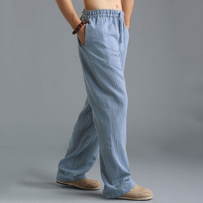 👖 Effortless Comfort in Motion – Men’s Loose Fit Breathable Linen Pants - Daily Cozy Closet