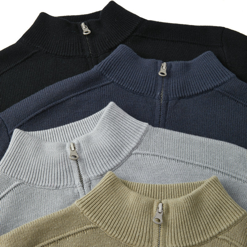 🧶 Men's Casual Wool Sweater – Thickened Slim Fit Pullover - Daily Cozy Closet