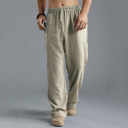 👖 Effortless Comfort in Motion – Men’s Loose Fit Breathable Linen Pants - Daily Cozy Closet