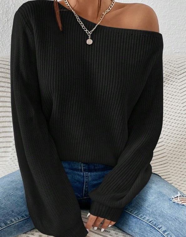 🖤 Asymmetrical Ribbed Knit Sweater – Casual, Cozy & Fashion-Forward - Daily Cozy Closet