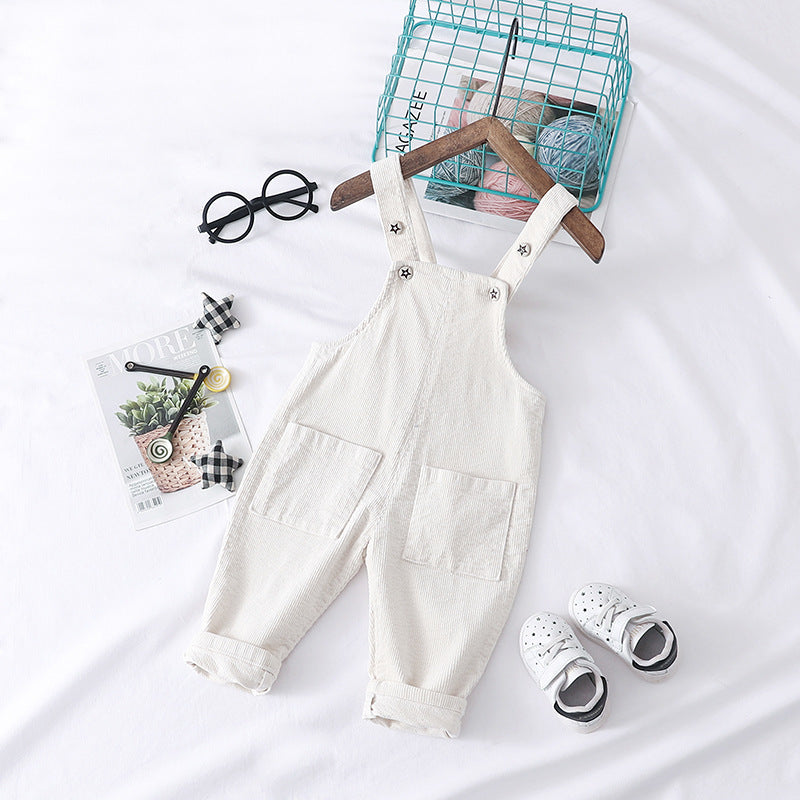🧒 Everyday Comfort – Solid Color Cotton Overalls for Kids (Unisex) - Daily Cozy Closet