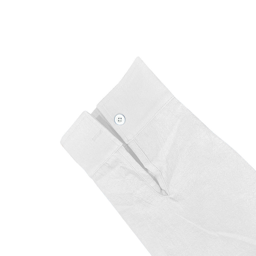 👔 Stylish Long Sleeve Stand Collar Shirt with Pockets – Casual Comfort for Men - Daily Cozy Closet