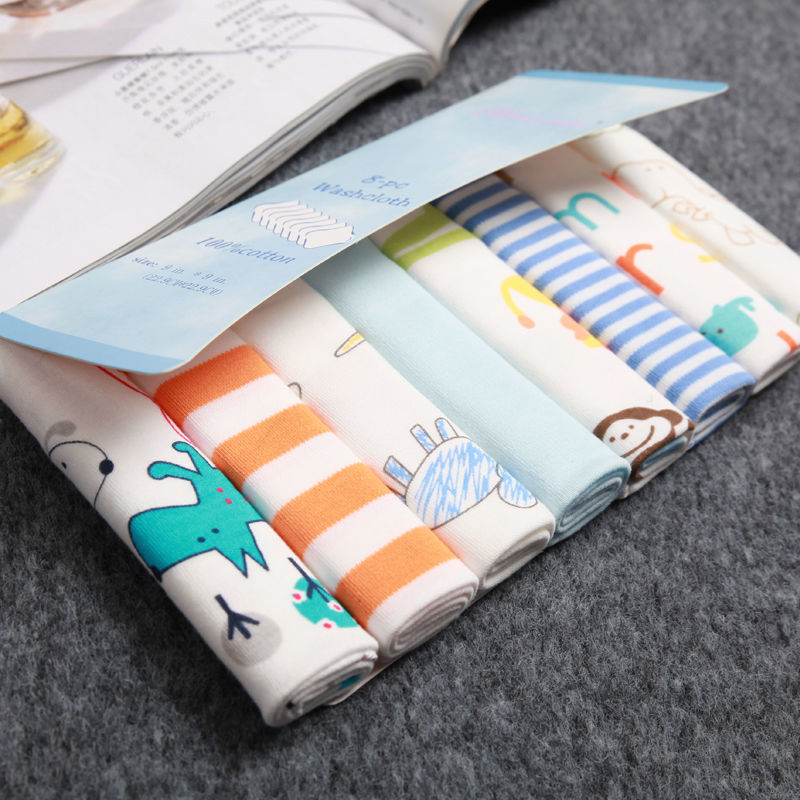 👶 Soft & Safe Cotton Gauze Baby Towels – 8-Piece Essentials Set - Daily Cozy Closet