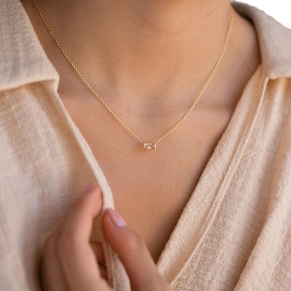 💎 925 Sterling Silver Twelve Birthstone Square Clavicle Chain Women's Simple - Daily Cozy Closet